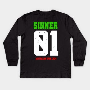 Jannik Sinner Kids Long Sleeve T-Shirt